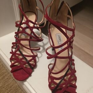 Jimmy Choo Red Strappy Women's Heels